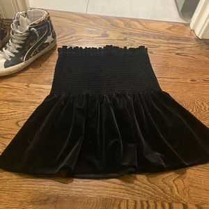 NWT Zara velvet smocked skirt